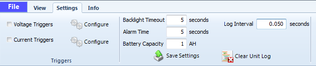 Settings Menu